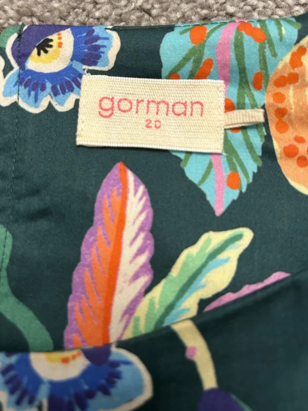 Gorman Ladybug & Friends Green Smock Dress AU 20 US 16 Plus Size Nature Print - Picture 6 of 7